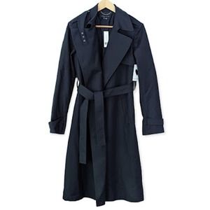 Theory Ashling Makintosh Navy Trench Coat Size Medium NWT